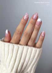 AutyaMee nail strip application process showing easy stick-and-cure for beginners