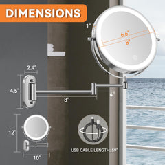 Auxmir 20X magnifying side for precise brows and eyeliner details