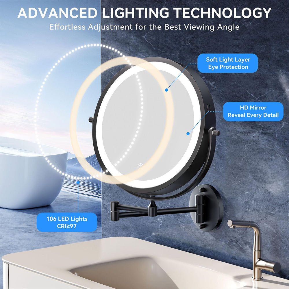 Auxmir bright LED illumination modes support any room and task.