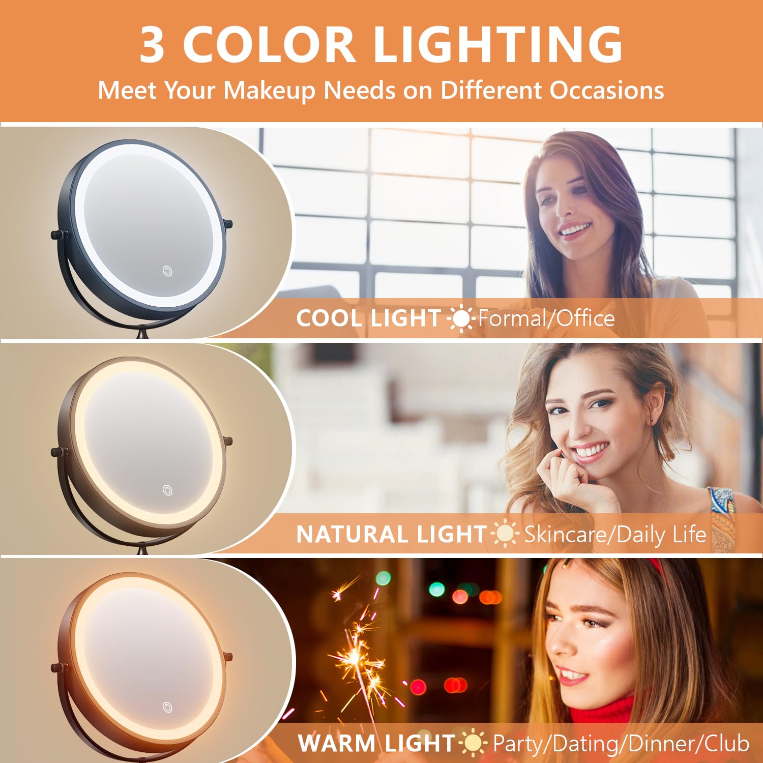 Auxmir brightness-adjustment panel for customizable illumination