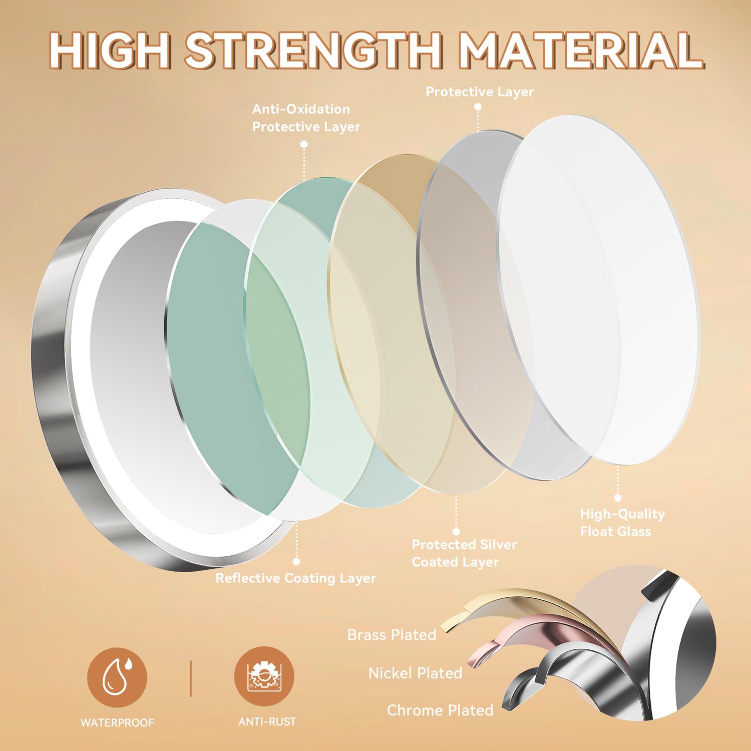 Auxmir chrome finish adds sleek style to vanity or bathroom