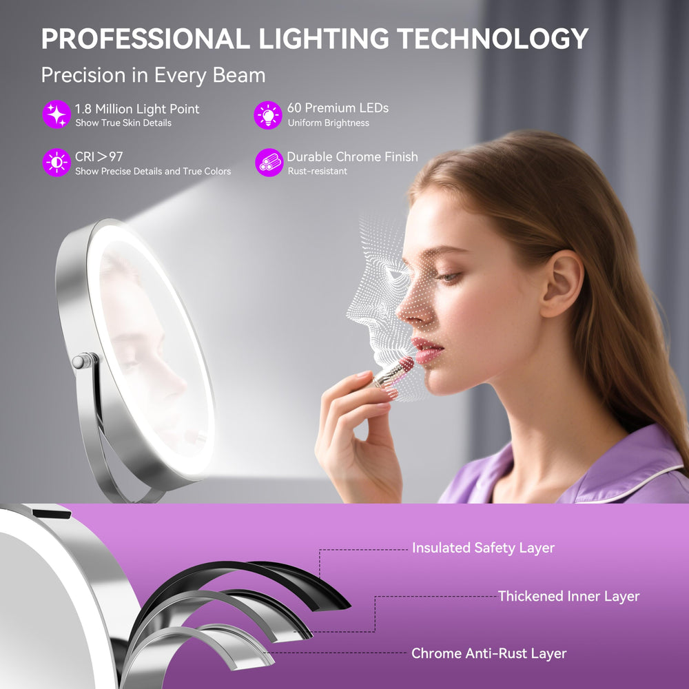 Auxmir gift-ready makeup mirror designed for holidays and birthdays