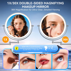 Auxmir LED lights with three color modes for accurate makeup under varied light