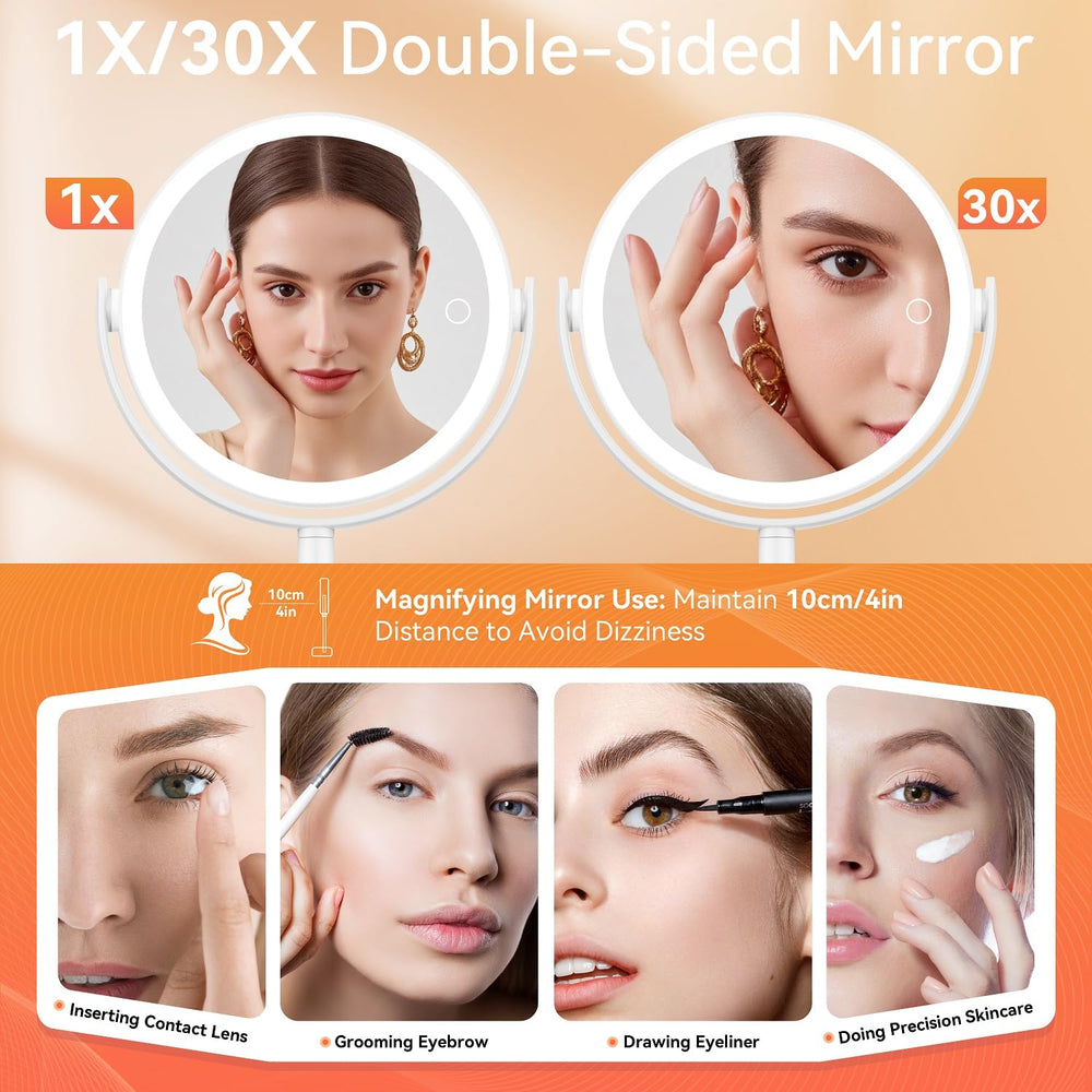 Auxmir rechargeable mirror with USB-C charges quickly for daily use.