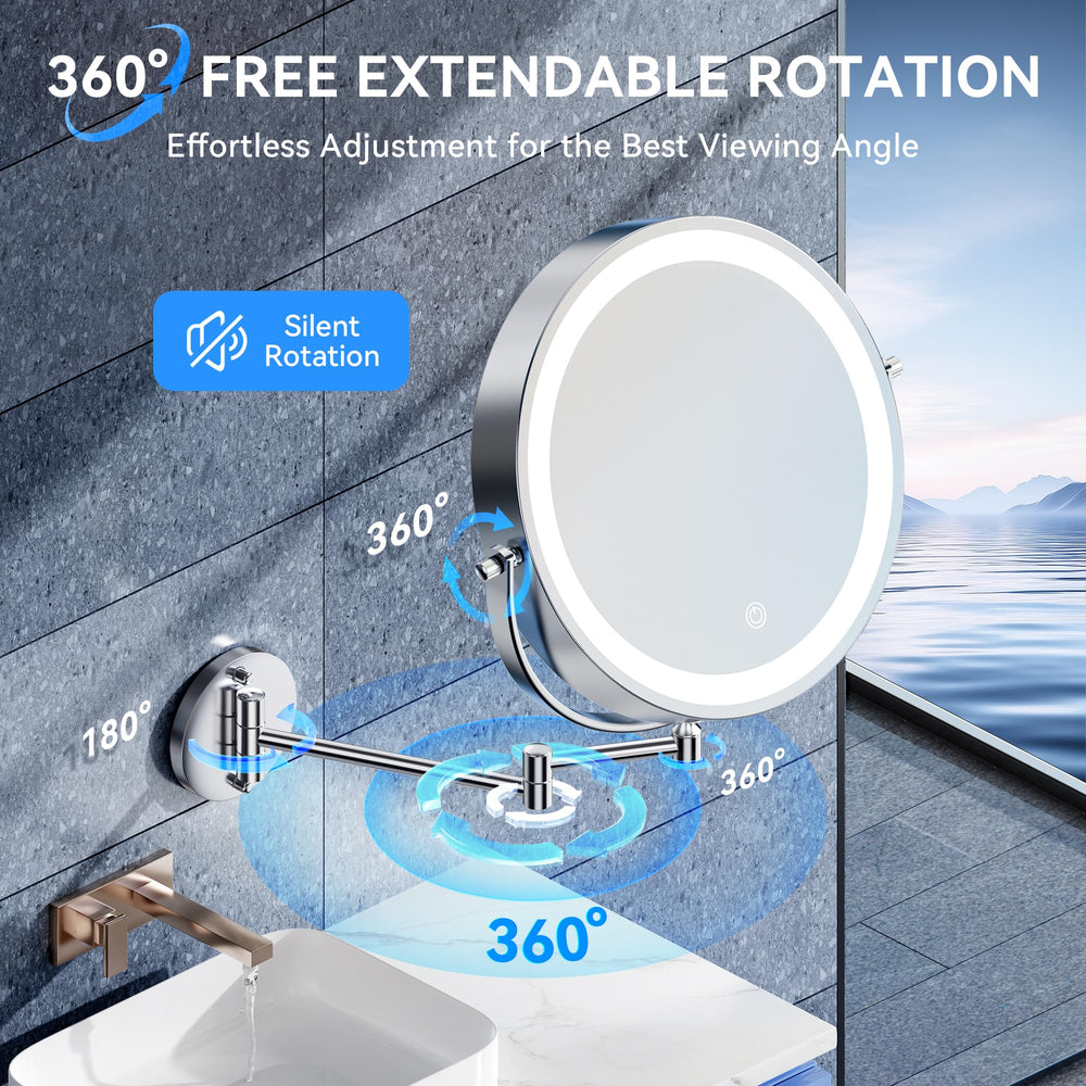Auxmir memory function recalls last brightness level for seamless styling sessions.