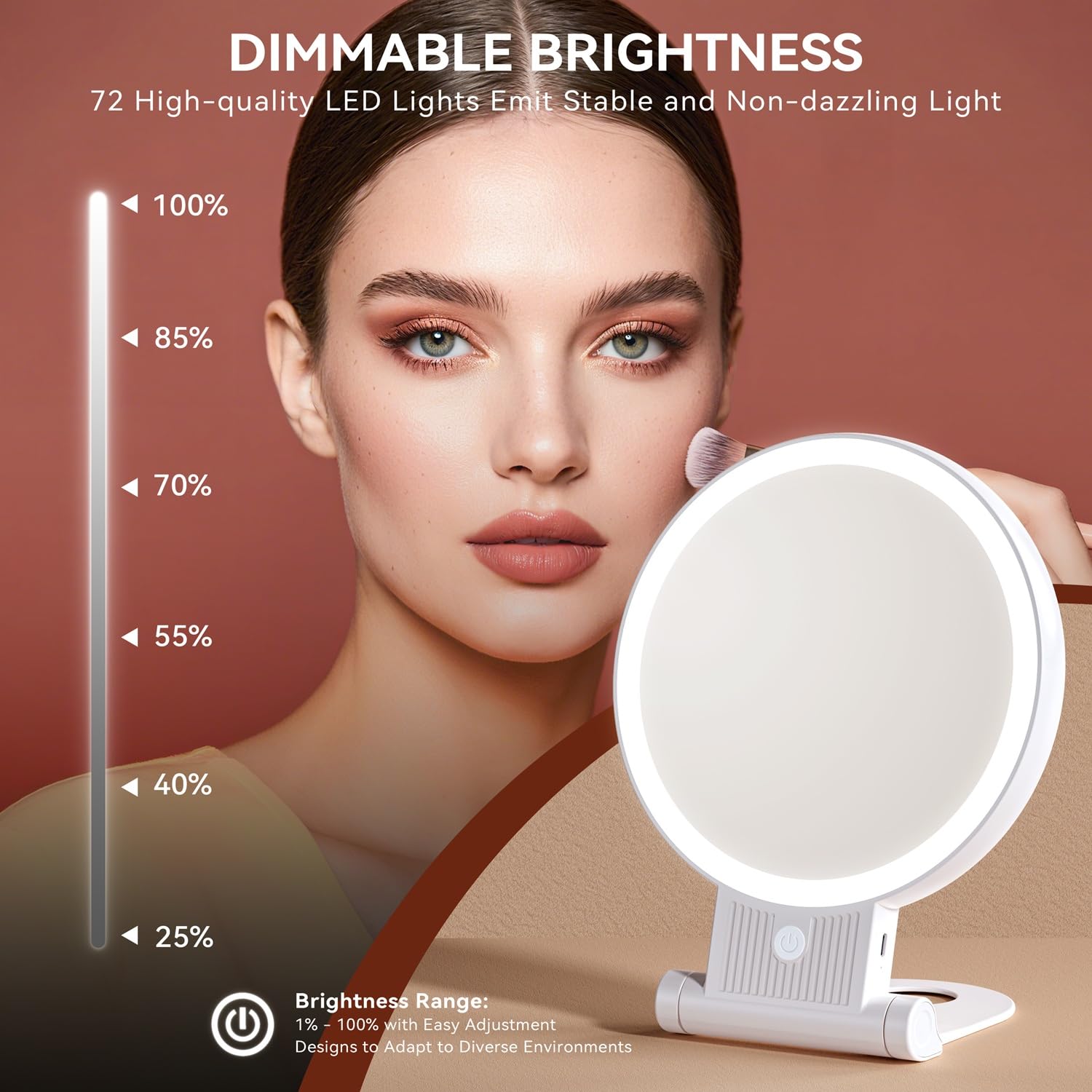 Auxmir portable travel mirror designed for on-the-go touchups