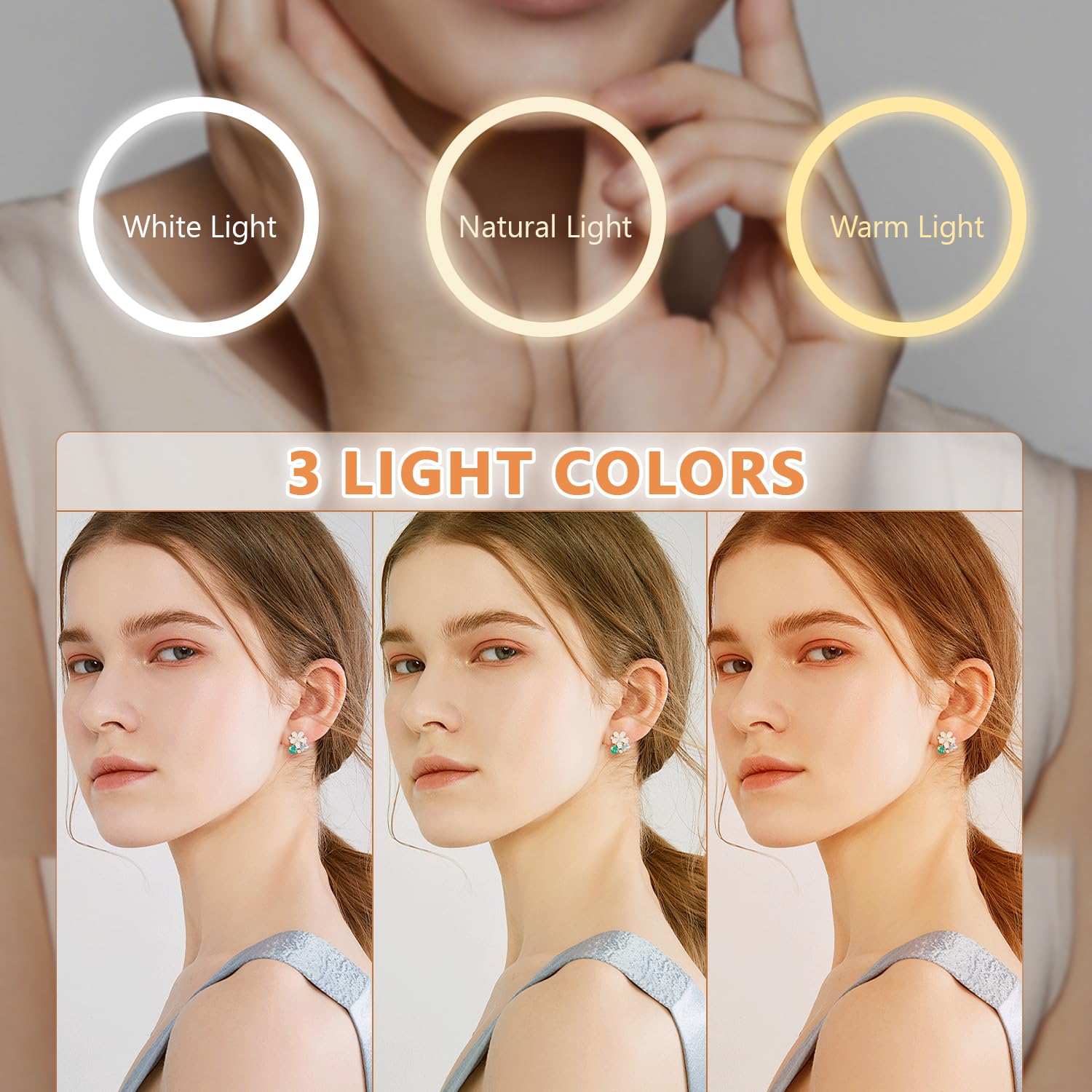 Auxmir three-color LED lights support different lighting needs.