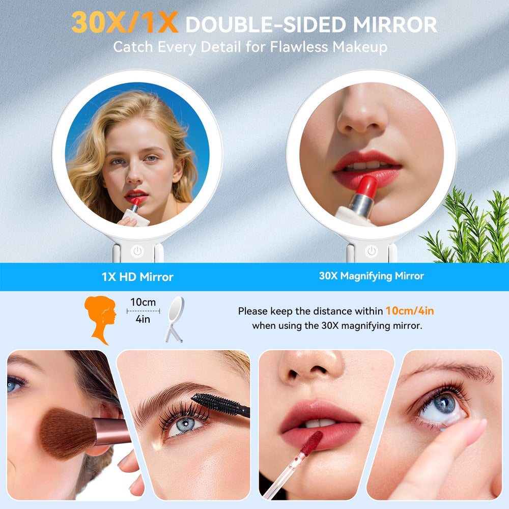 Auxmir mirror offers independent side switches to adjust brightness quickly.