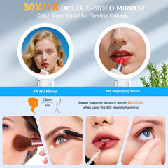 Auxmir mirror offers independent side switches to adjust brightness quickly.