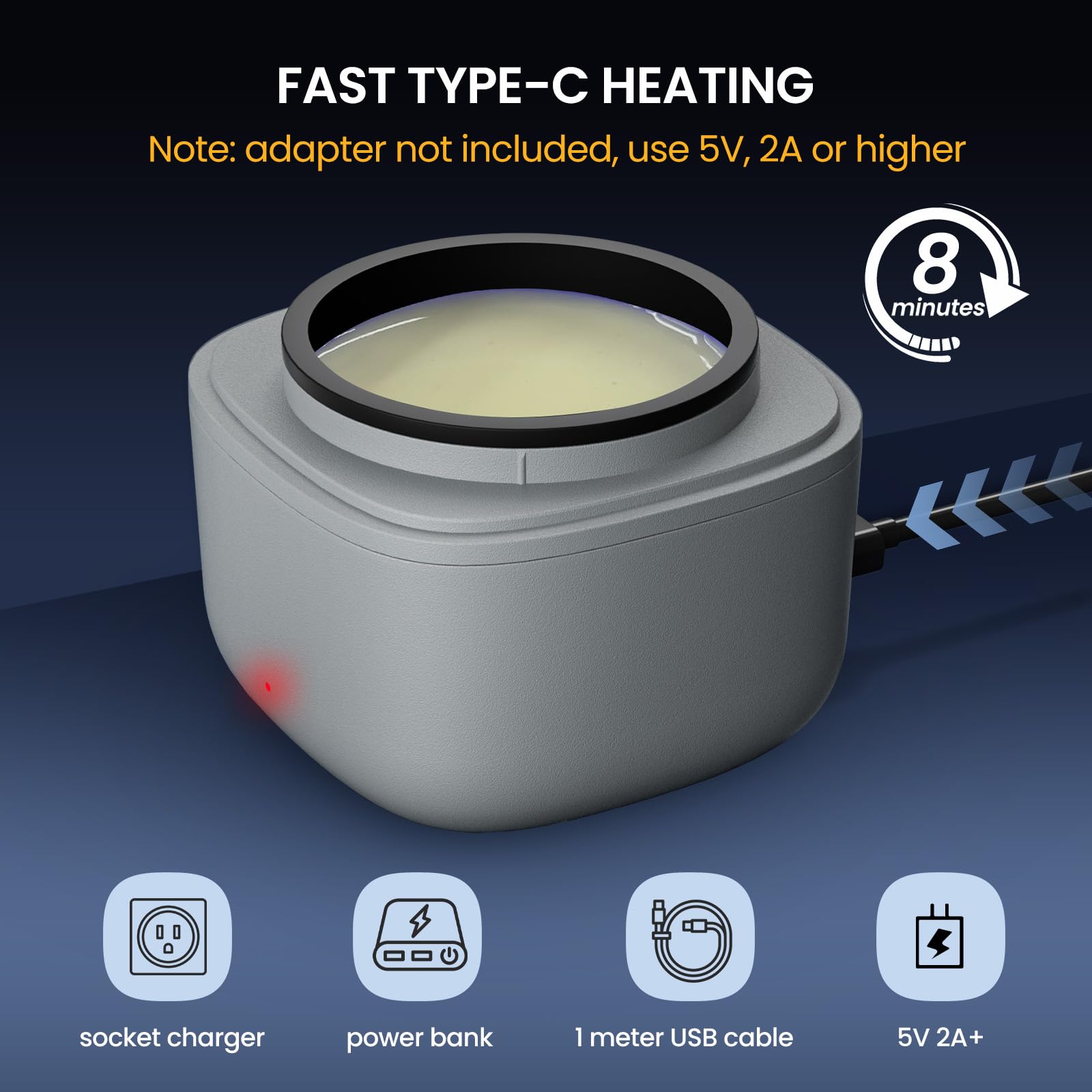 AUZEAL Nose Wax Kit smart temperature control protects sensitive nasal skin.