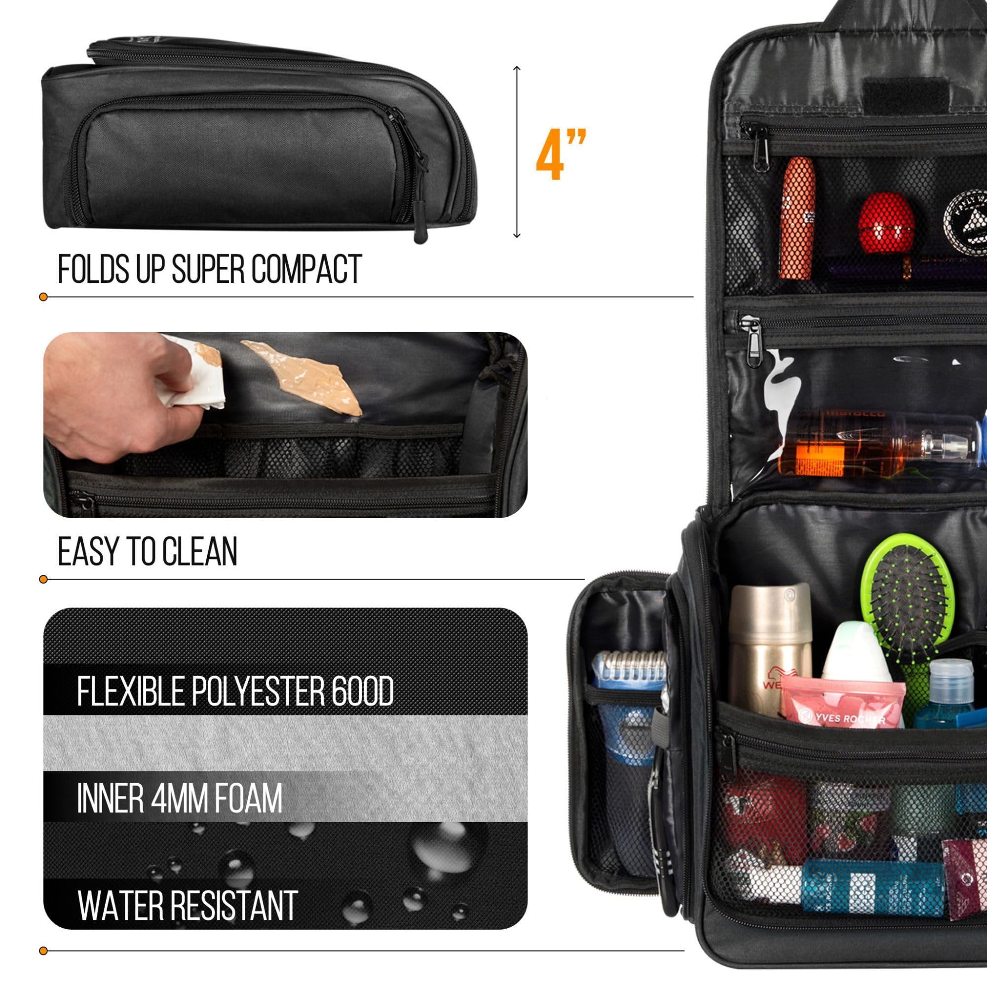 AvaJex travel bag size 10.6x10.6 inches shows roomy interior.