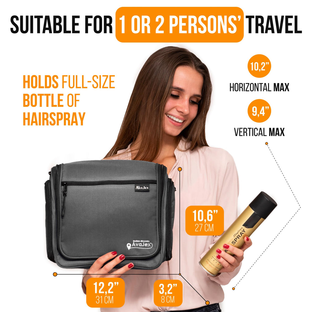 AvaJex bag close up on durable zippers ready for frequent travel use