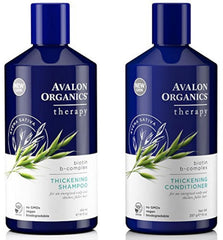 Avalon Organics Biotin B-Complex Therapy Shampoo bottle for fuller-looking hair and energized scalp.