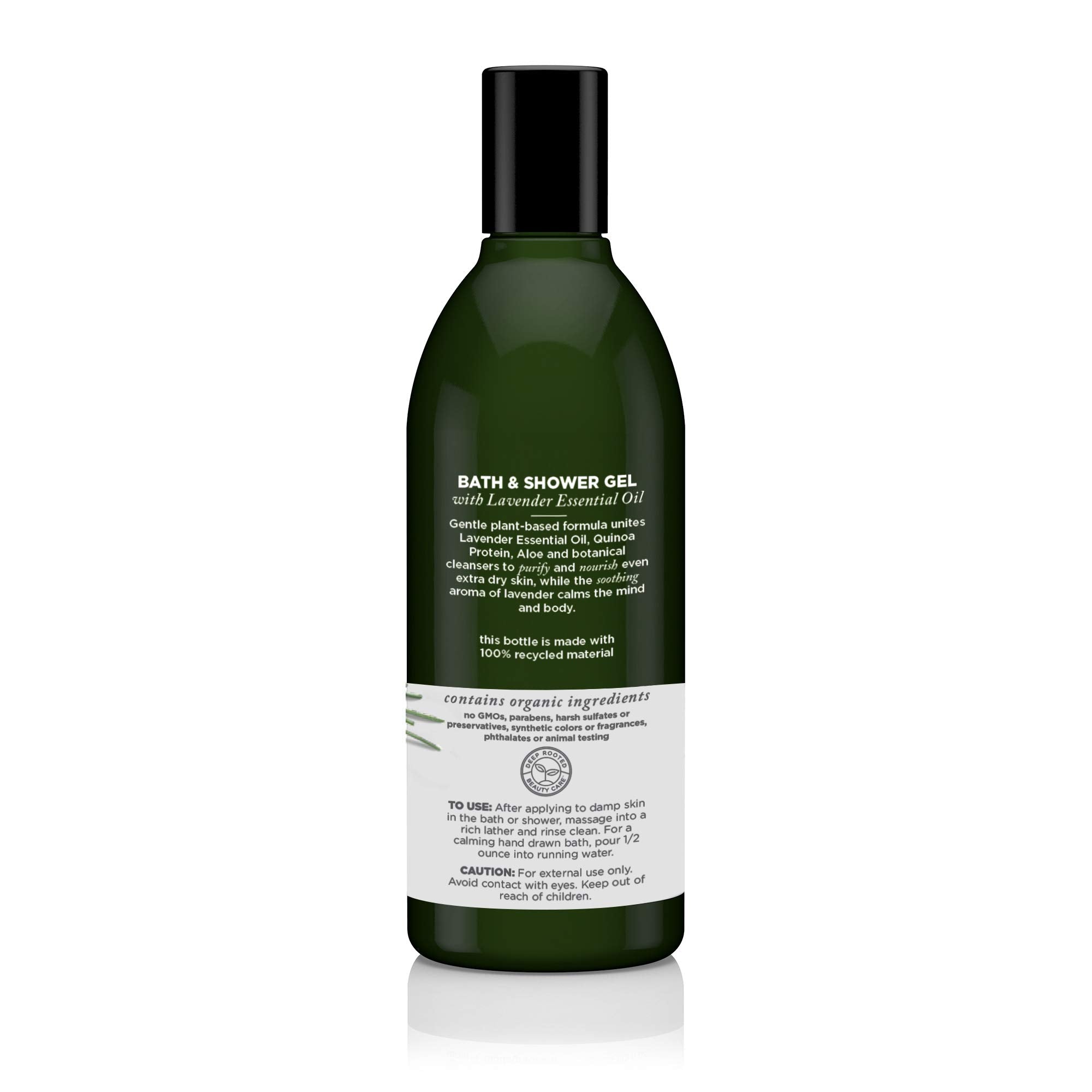 Avalon Organics Nourishing Lavender label close-up with NSF organic certification mention.