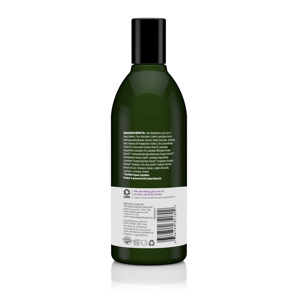 Avalon Organics Nourishing Lavender lather forming creamy foam for gentle cleansing.