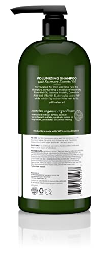 Avalon Organics Rosemary Shampoo lather highlights botanical blend for voluminous hair