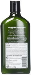 Applying Avalon Organics Rosemary conditioner to wet hair for conditioning and volume