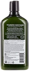 Closeup of Avalon Organics Rosemary conditioner label highlighting organic ingredients