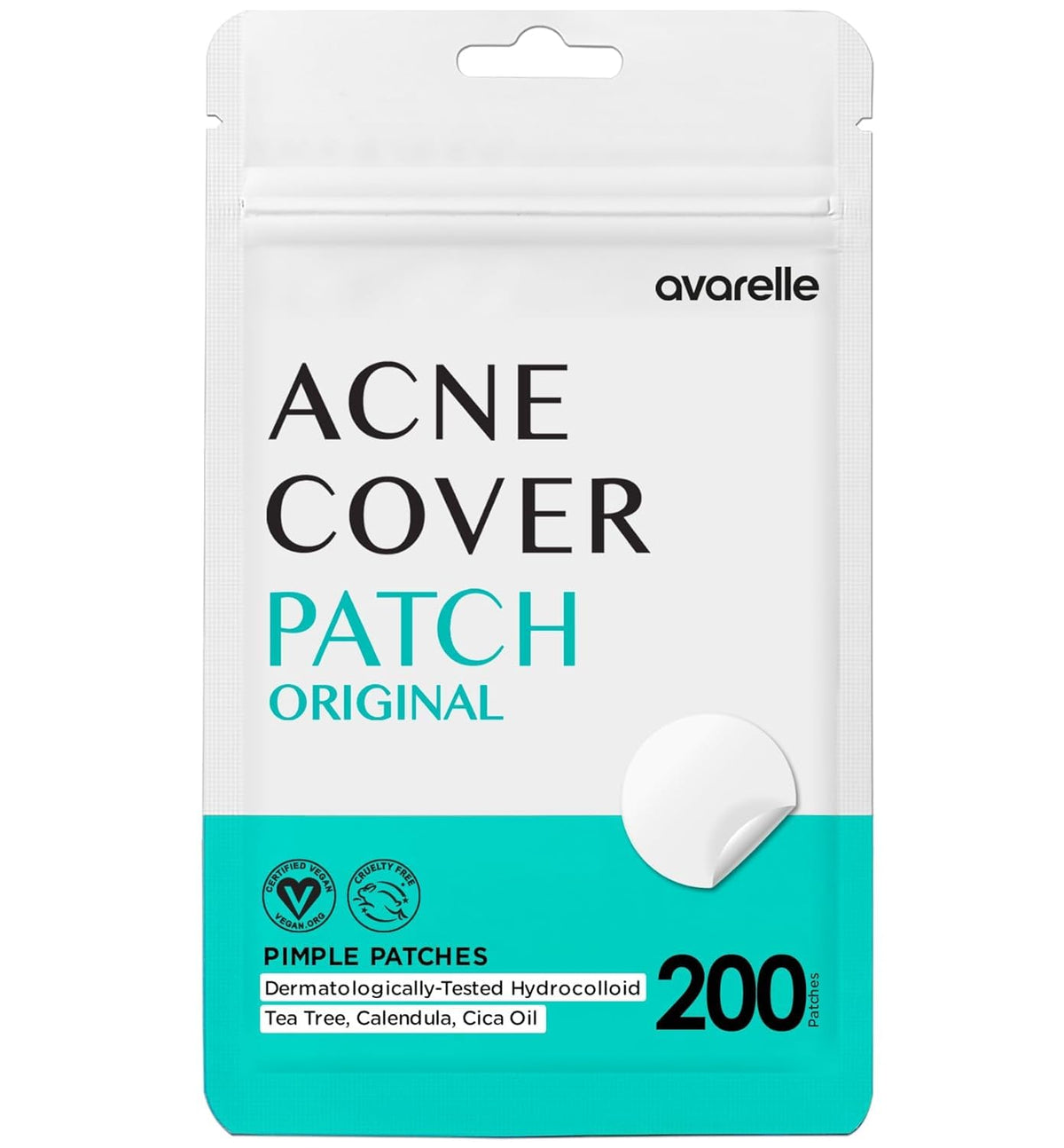 Avarelle pimple patches closeup showing discreet blemish coverage.