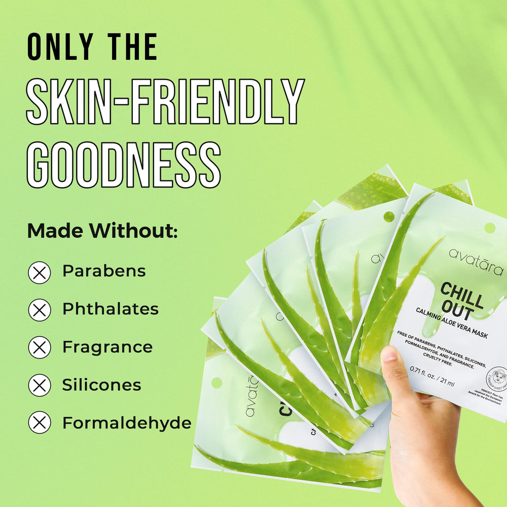 Avatara Chill Out refreshing-glow application enhances radiance.
