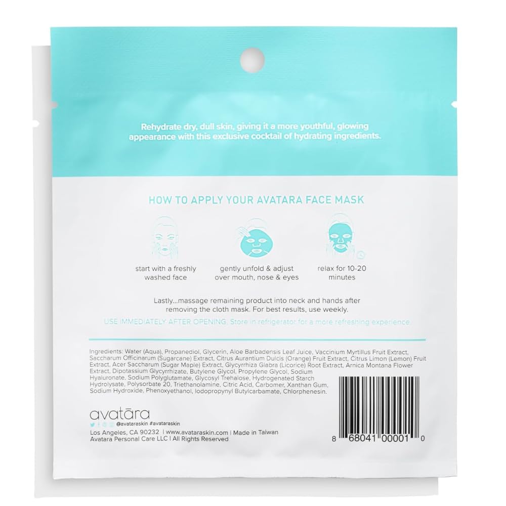 Avatara Drink Up packaging back detail shows vegan cruelty-free commitments.