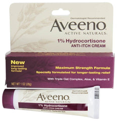 Aveeno Anti-Itch Cream with 1% hydrocortisone—six 1-ounce tubes for itch relief