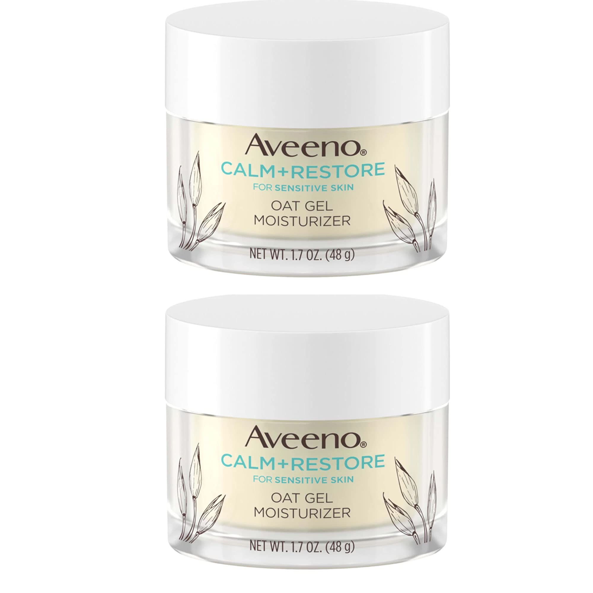 Close-up of Aveeno oat gel texture for quick absorption and light feel.