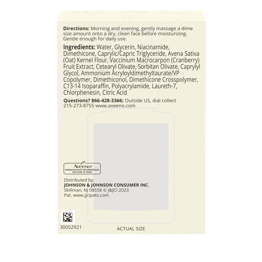 Aveeno Calm Restore serum texture close-up showing smooth finish