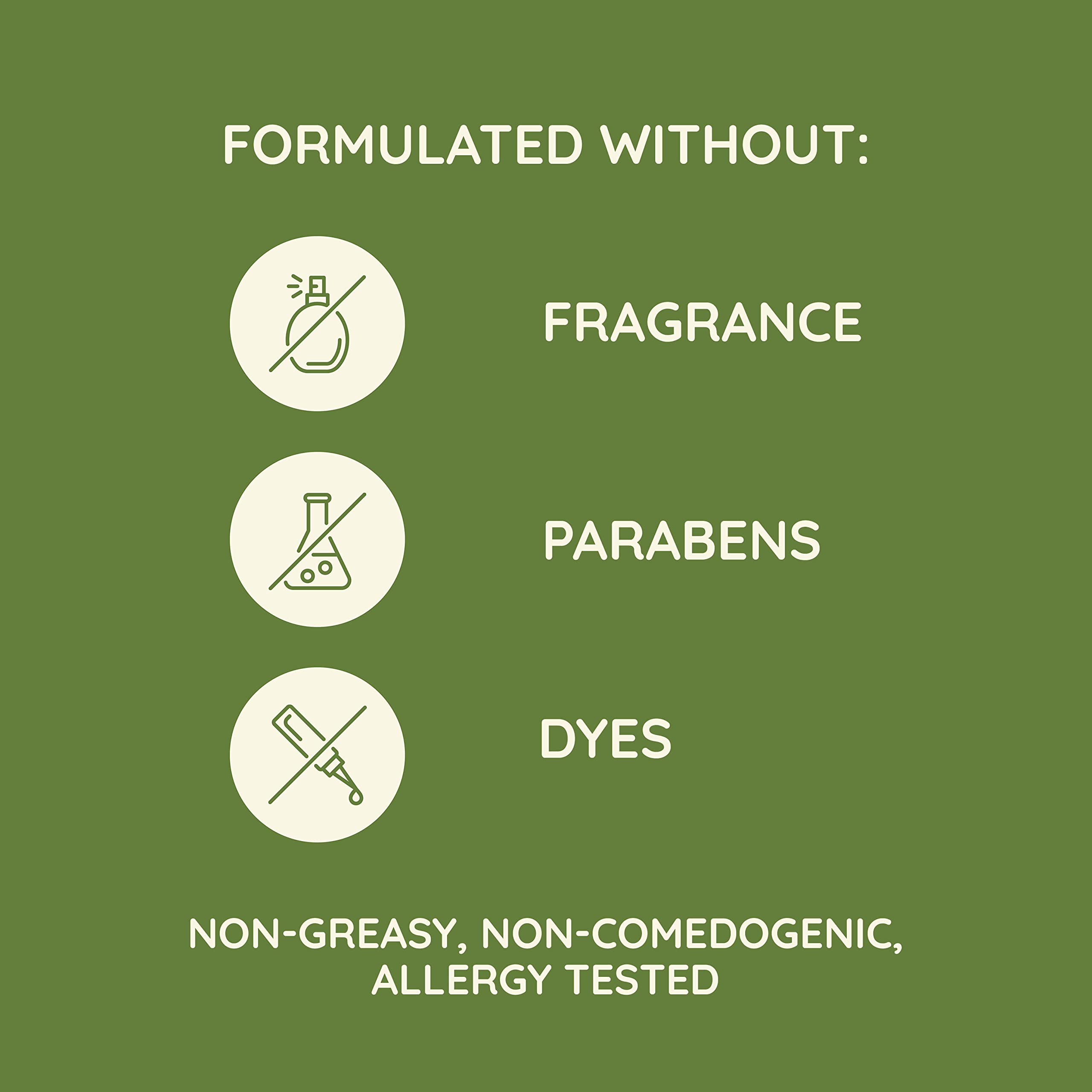 Aveeno lotion on dry skin during application for relief.