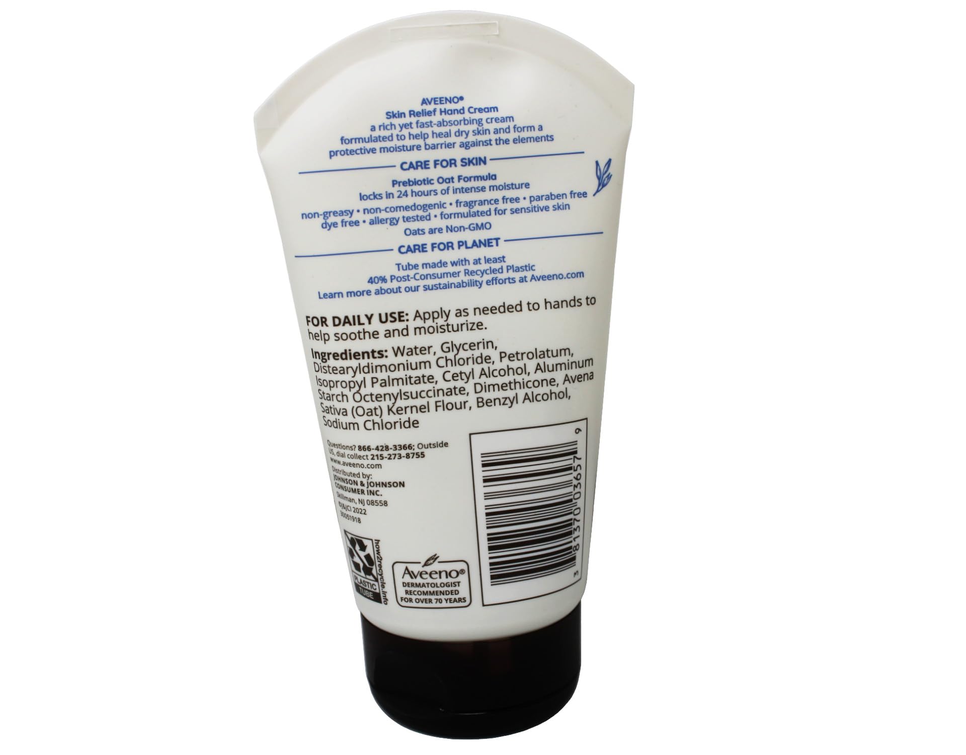 Hands feel softer after using Aveeno Intense Relief Hand Cream.