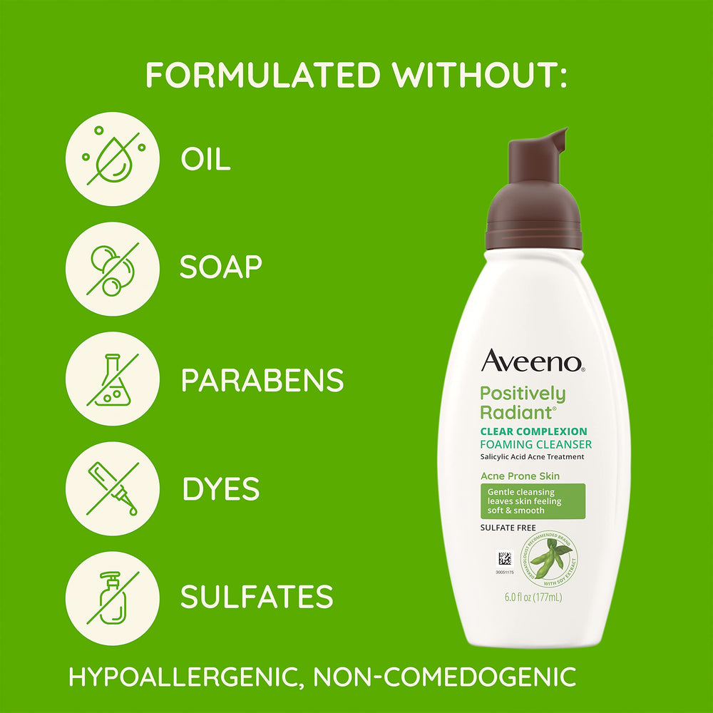 Aveeno hypoallergenic bottle emphasized for sensitive skin care.