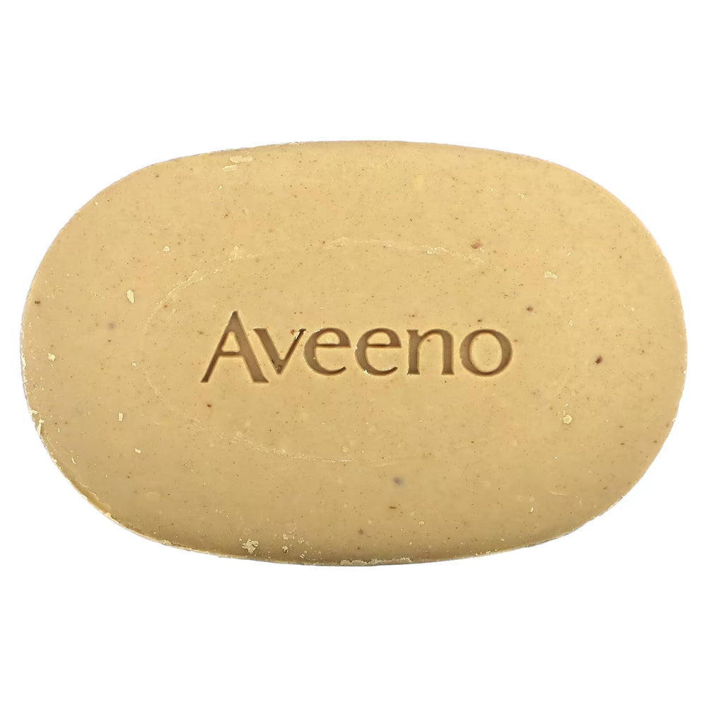 Aveeno moisturizing bar fragrance-free label emphasized for sensitive skin.