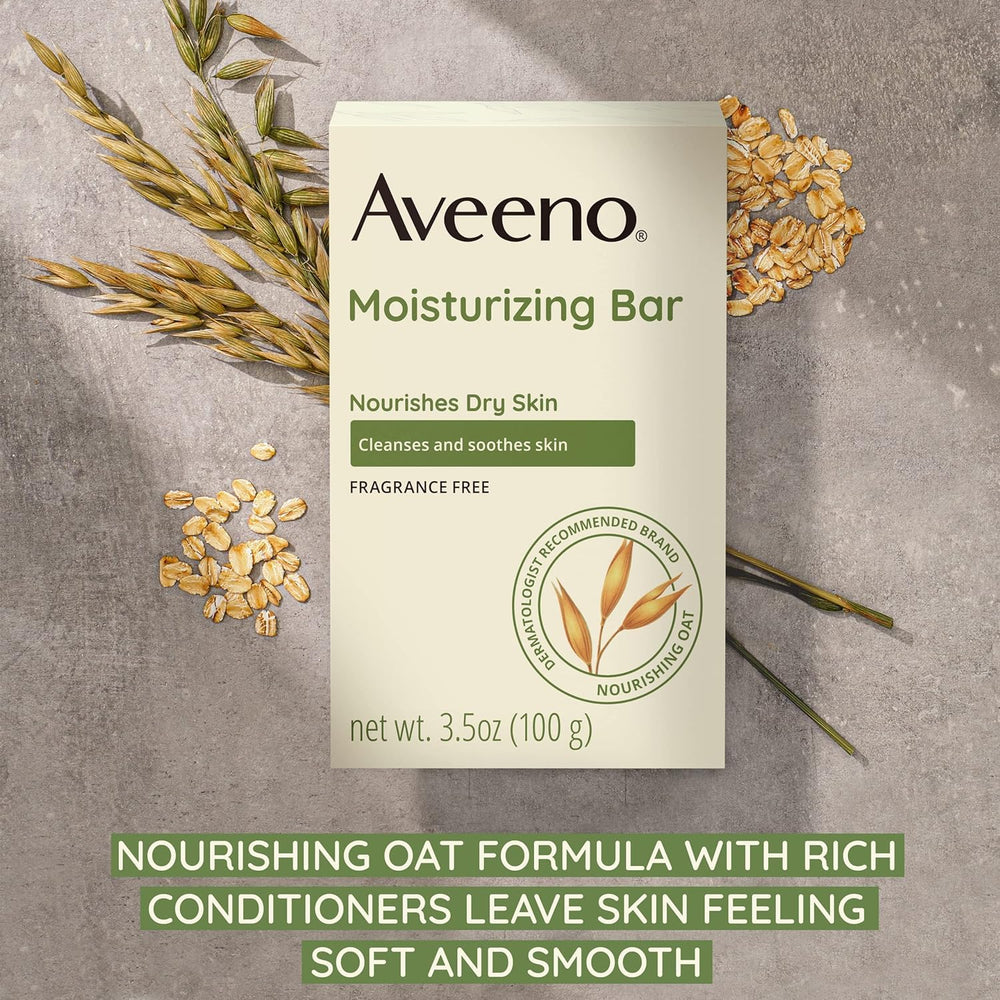 Aveeno fragrance-free moisturizing bar ideal for sensitive skin cleansing