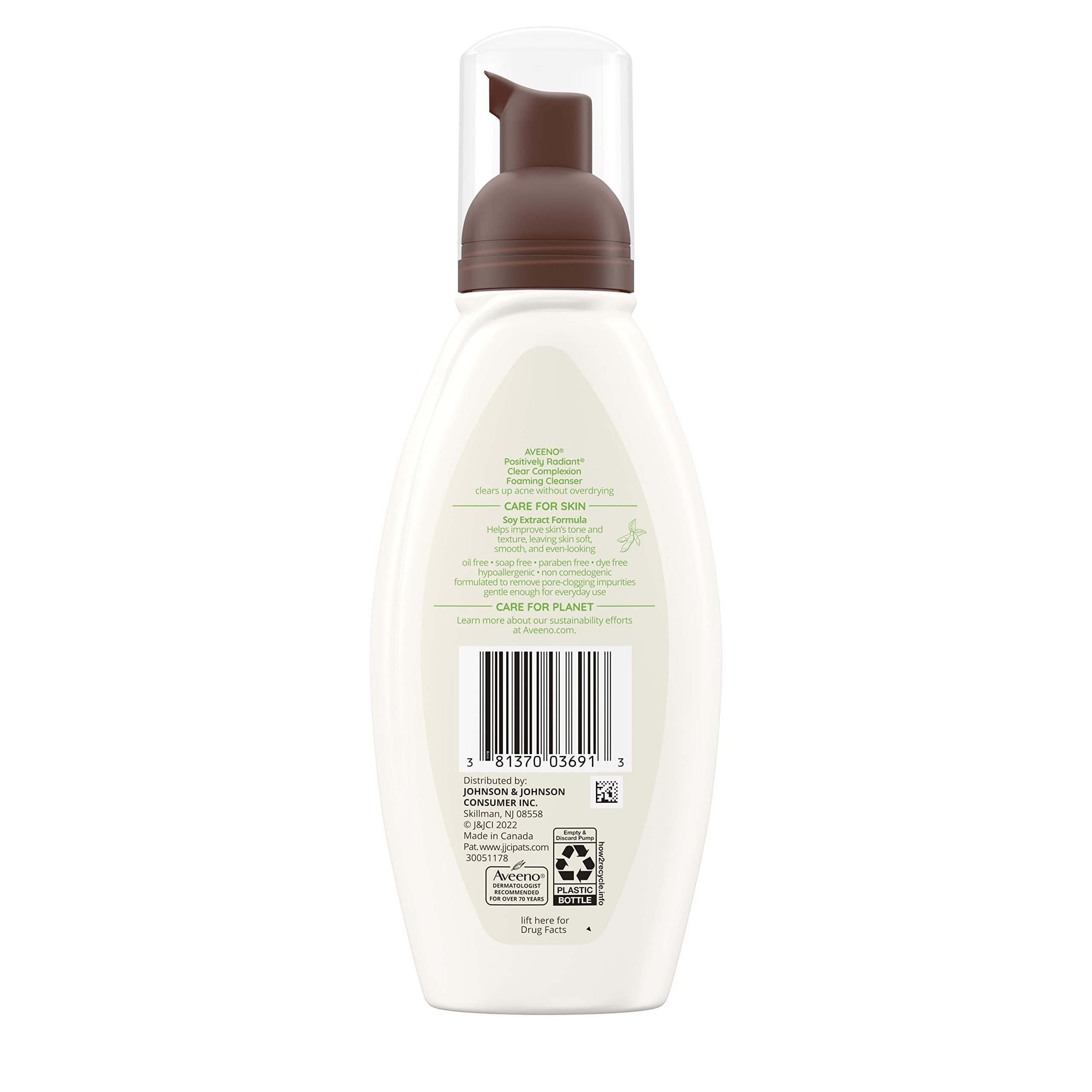 Aveeno packaging 6oz product banner emphasizing triple-pack value.