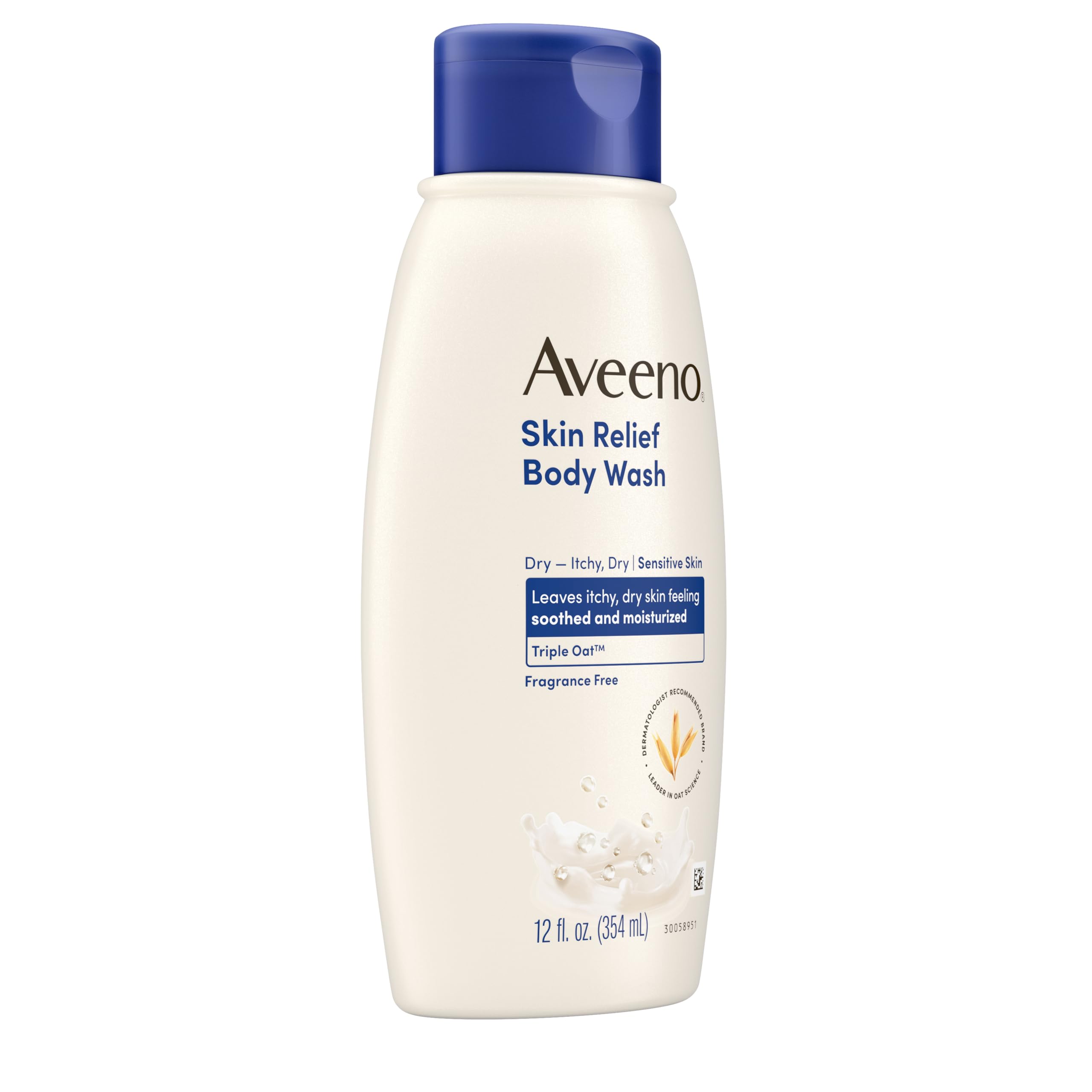 Aveeno Skin Relief, limpieza diaria suave para piel sensible.