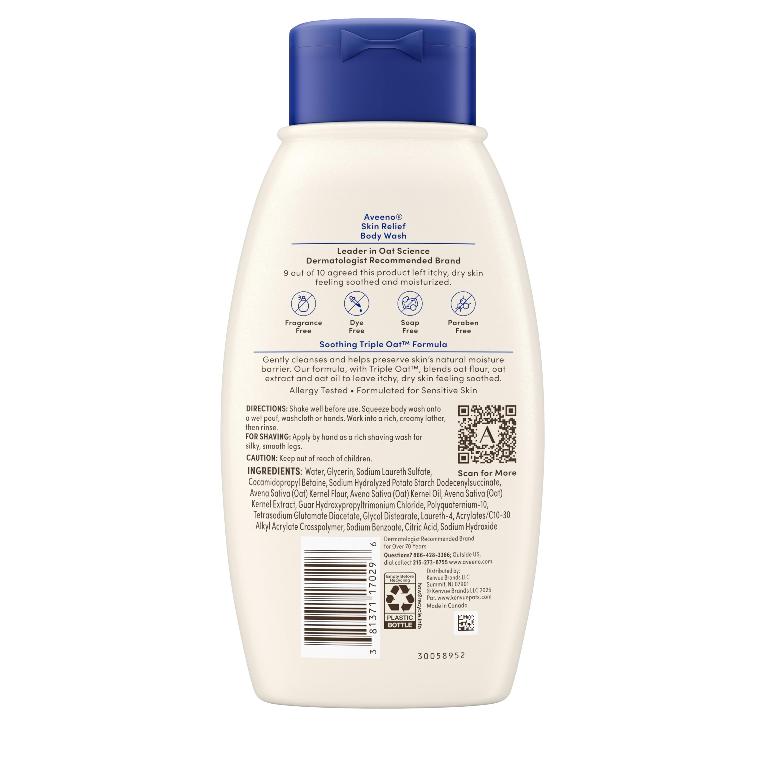 Aveeno Skin Relief, continuar con la loción para mantener hidratación 72 horas.