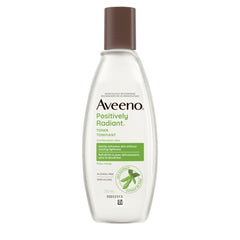 Aveeno Skin Clarifying Toner bottle with soy extract for gentle refreshing.