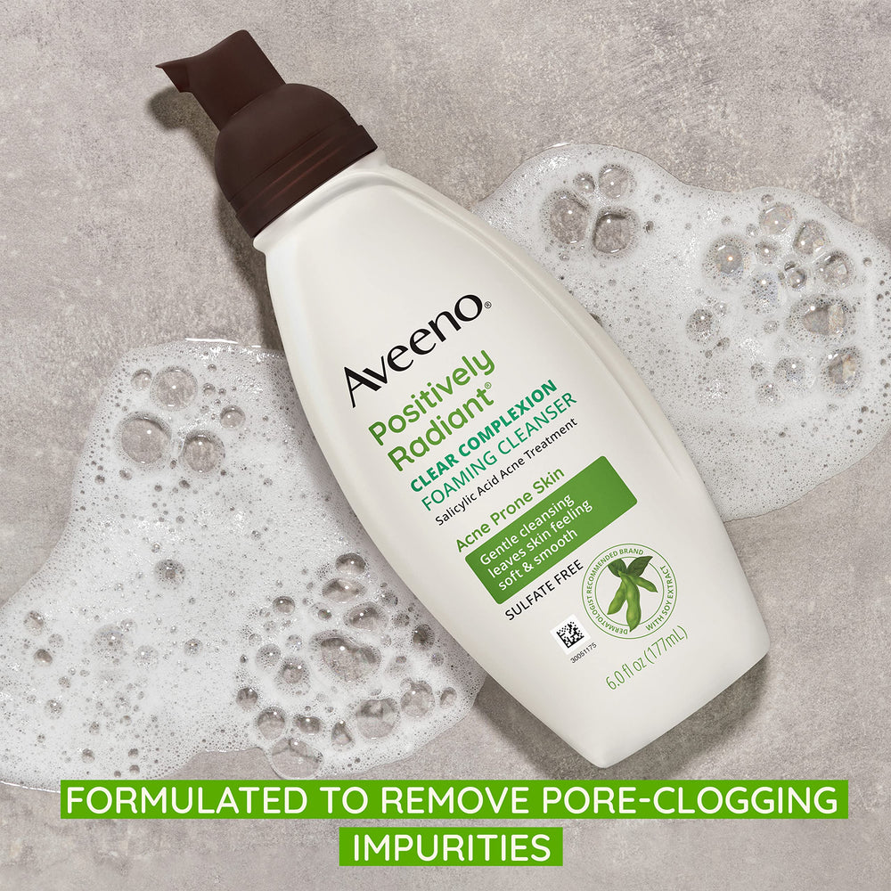 Aveeno soy extracts illustration highlighting soy-enriched formula.