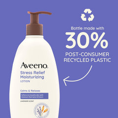 Aveeno Stress Relief Lotion soft-skin-detail highlights smoother skin after application.