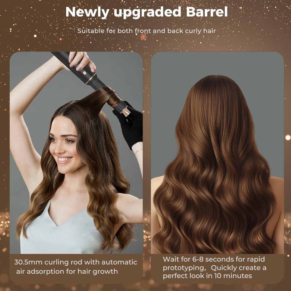 AVENHO air wrapping design creates natural curls quickly.