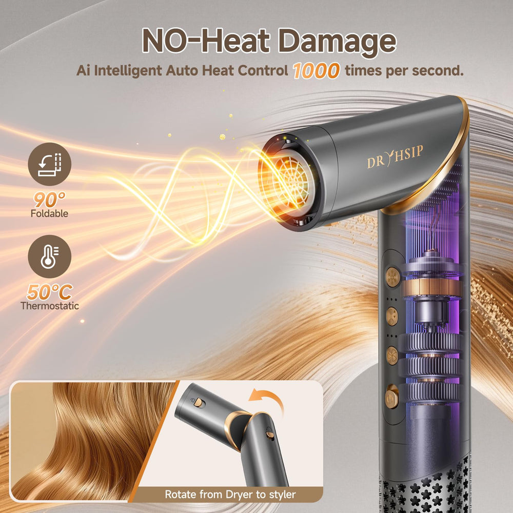 AVENHO wrap air styler foldable design for compact storage.