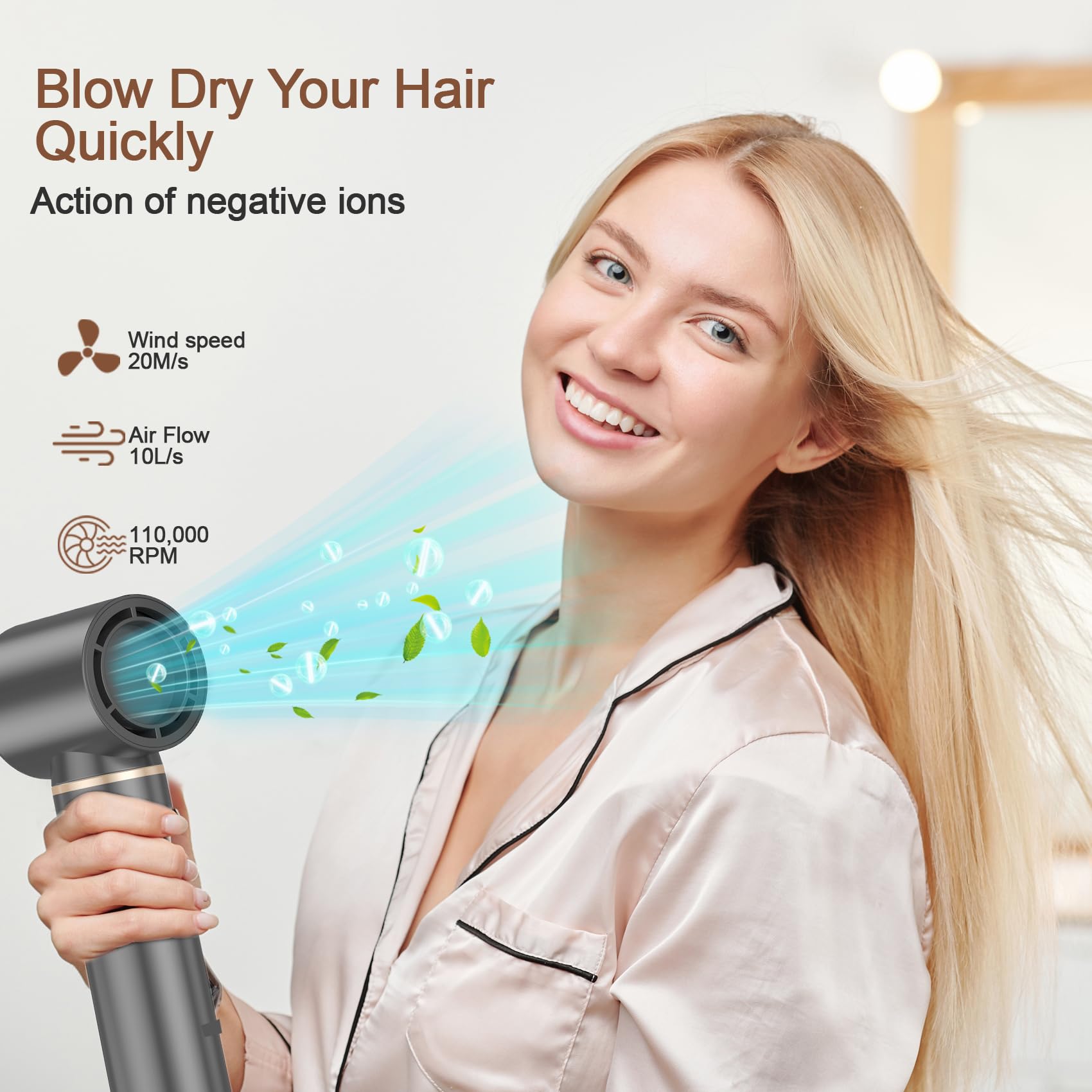 AVENHO air wrapping technology curls provide natural waves with 800W power and smooth wrap.