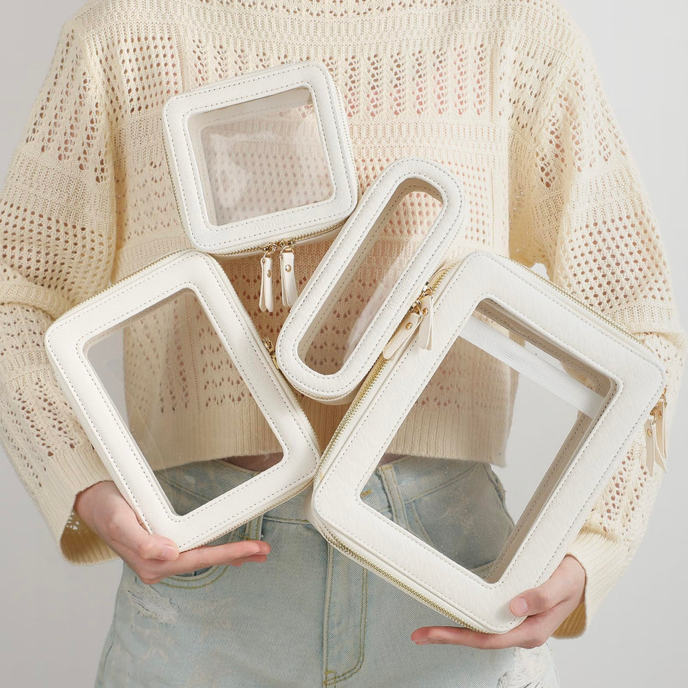 Aveniee Clear makeup bag packaging hints at gift-ready presentation.