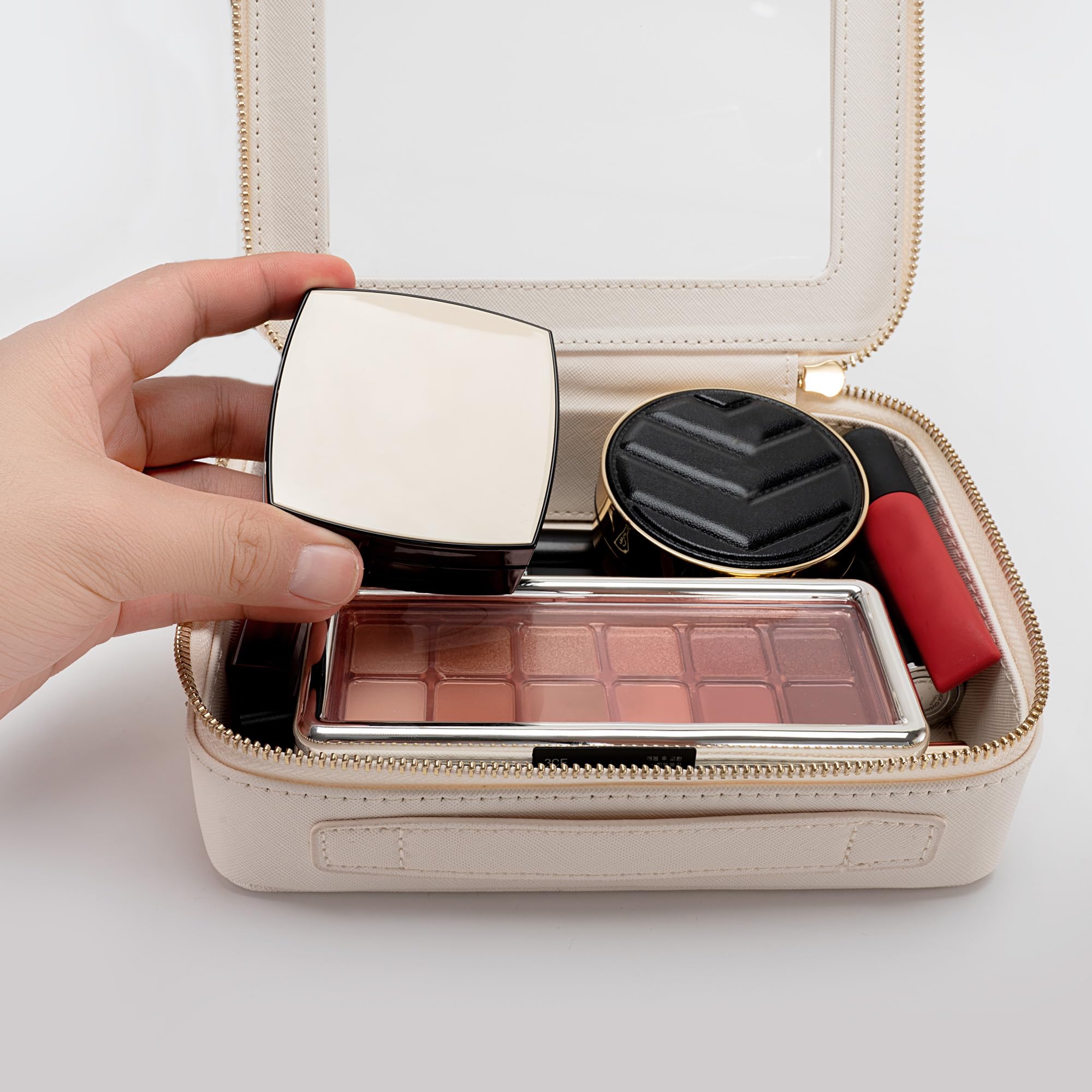 Aveniee Clear Makeup Bag TSA travel checkpoint ready for quicker, organized security checks.