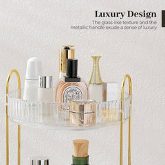 Aveniee dresser countertop cosmetic tray helps declutter the vanity with compact design