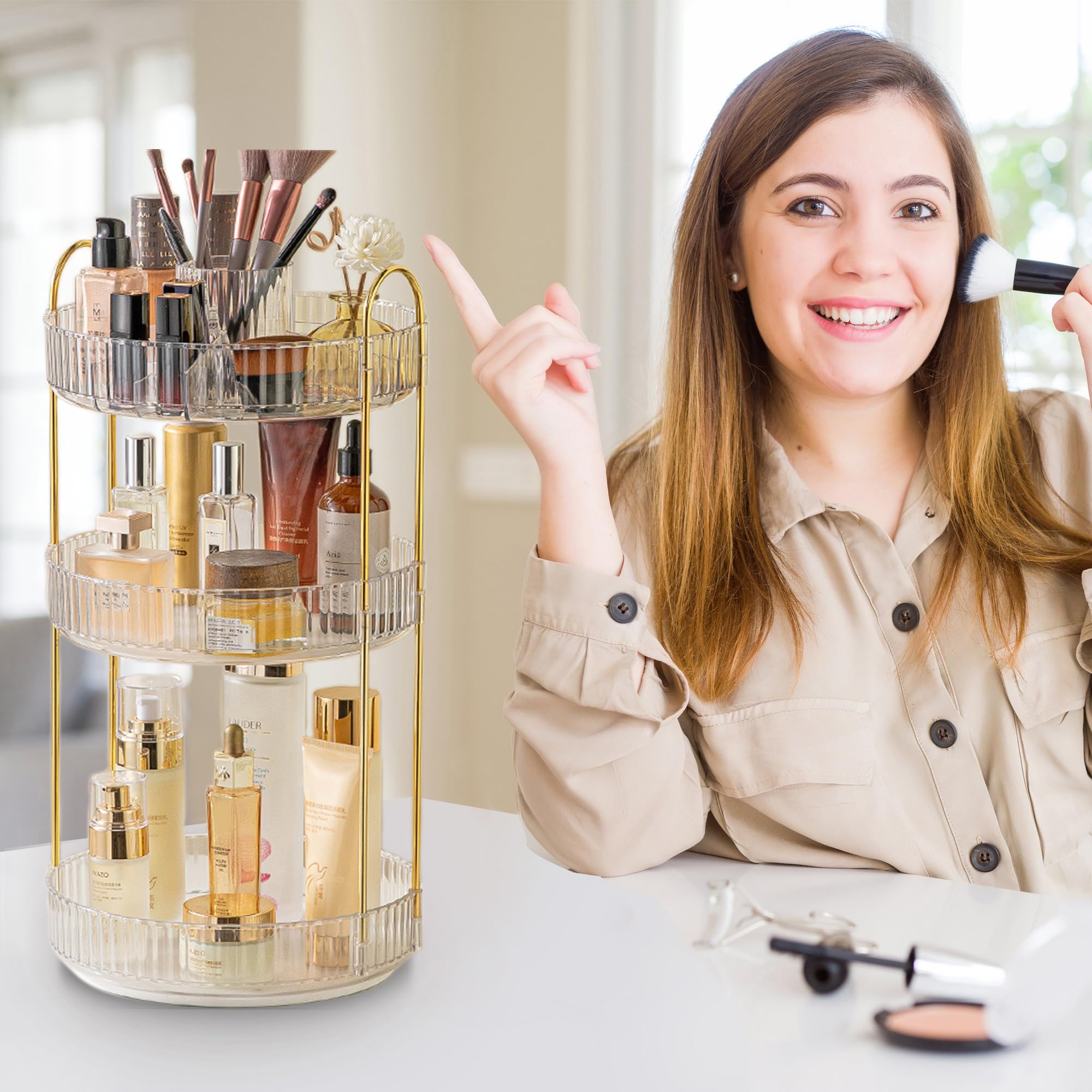 Aveniee easy-assembly durable makeup stand with quick setup and stable footing