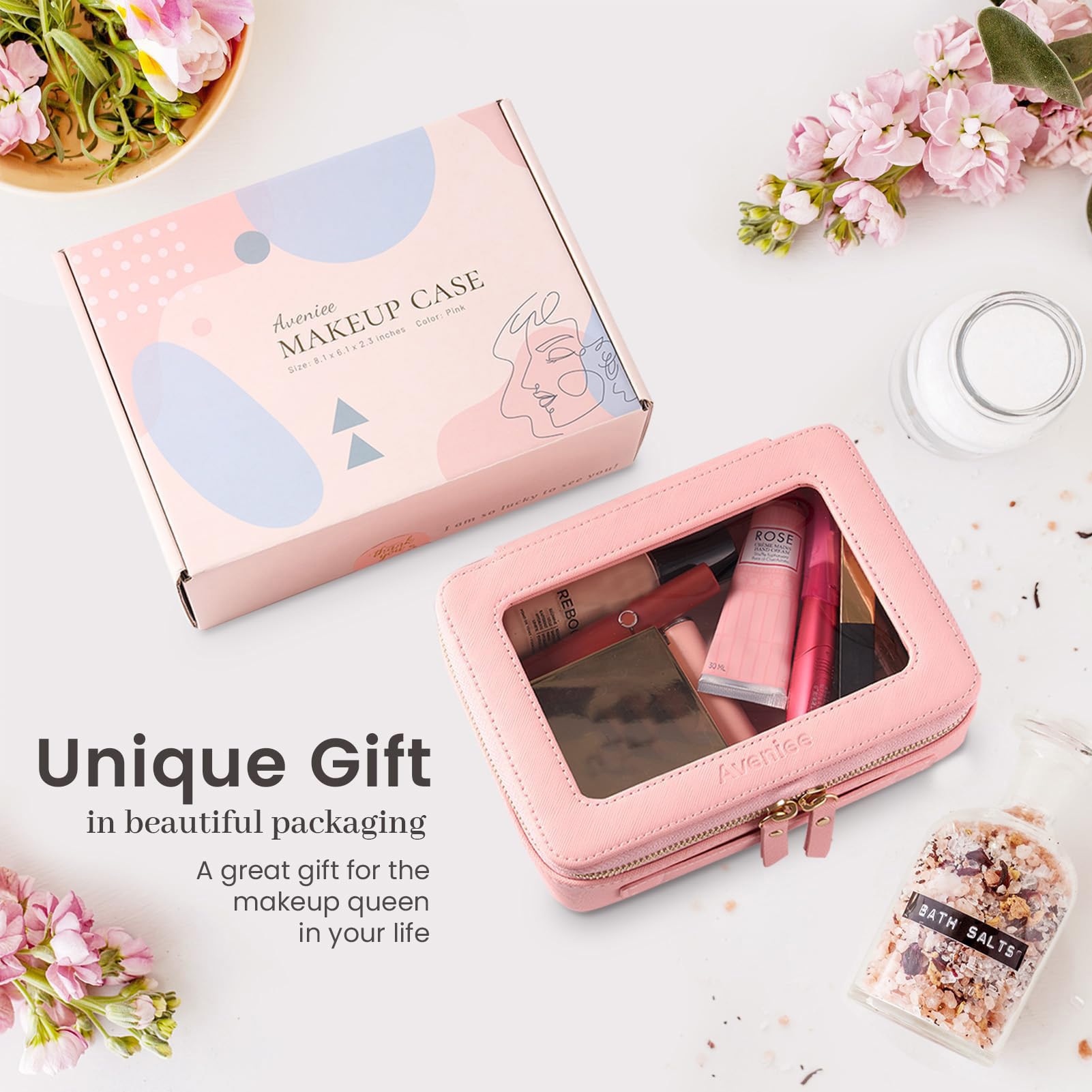 Aveniee TSA-approved travel case with transparent panel speeds security checks.