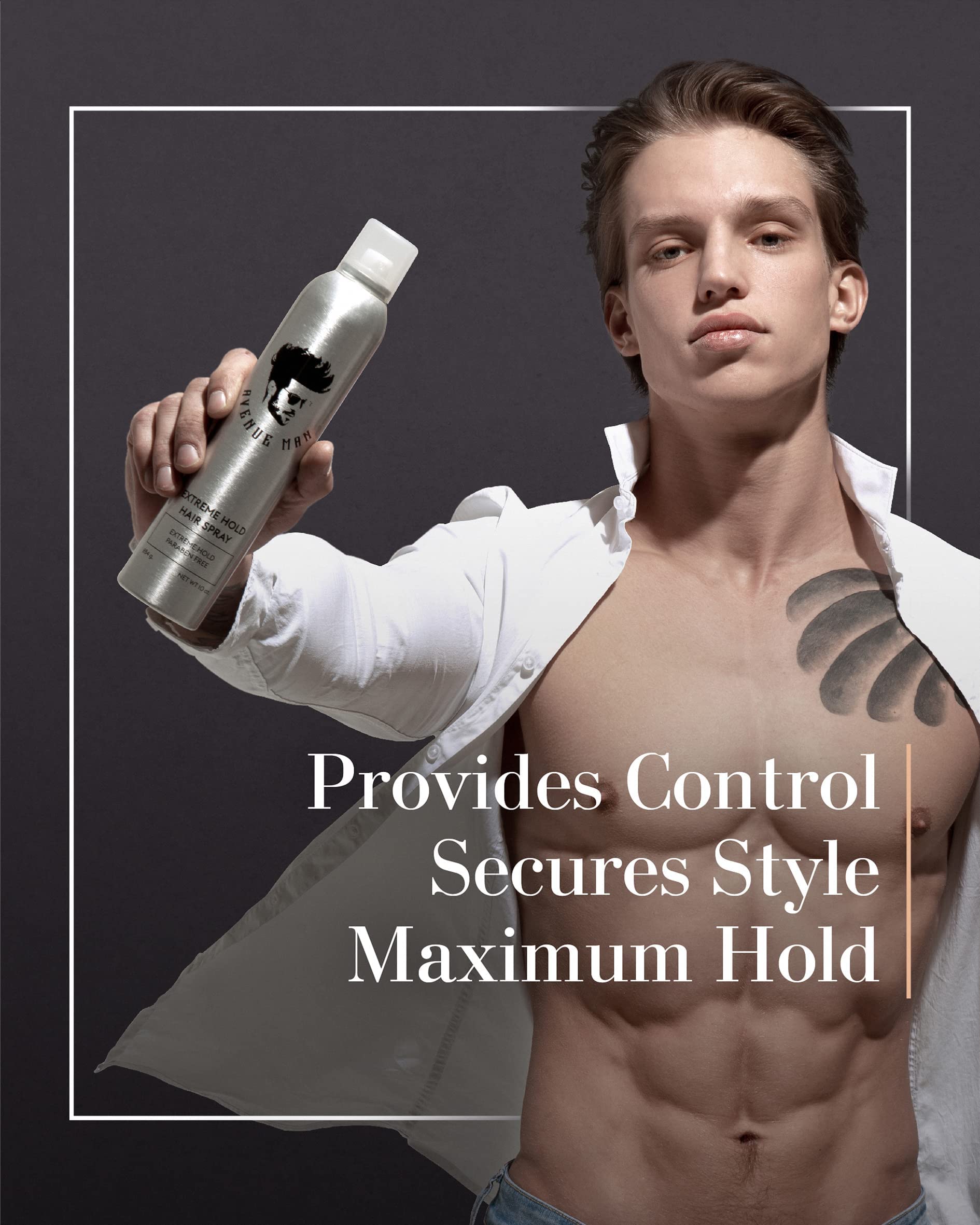 Avenue Man Extreme Hold fast-dry formula feels lightweight on hair.