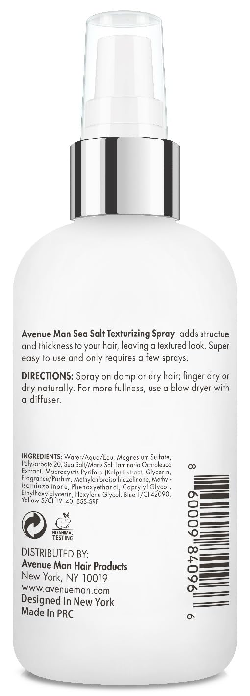 Avenue Man Sea Salt Spray helps reduce frizz and add beach-ready control.