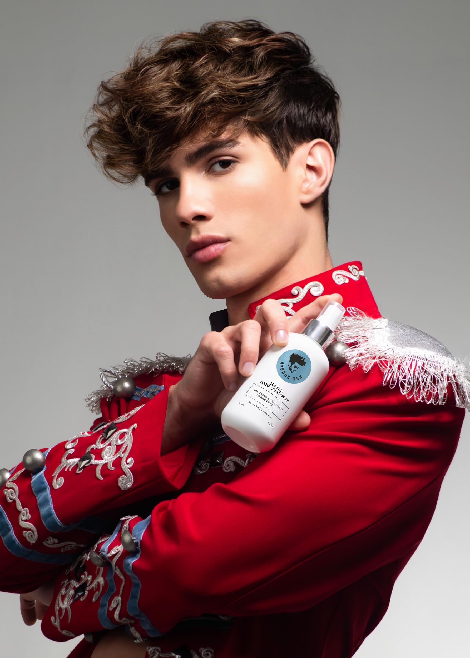 Avenue Man Sea Salt Spray weather hold helps hair stay put in wind and humidity.
